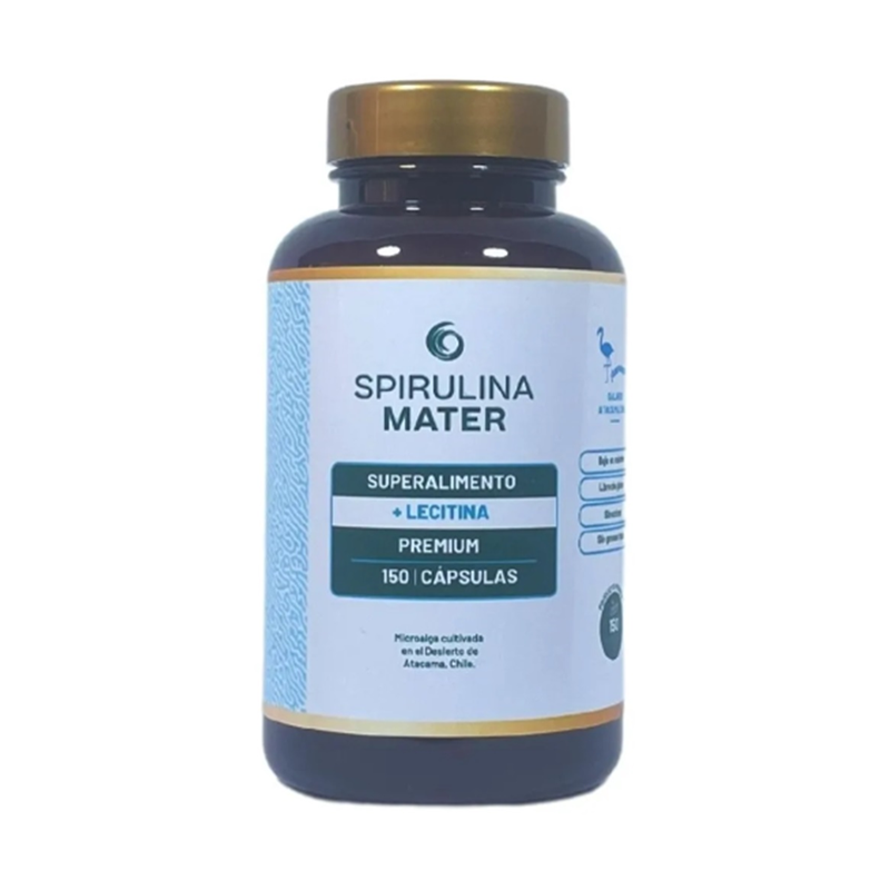 Espirulina + Lecitina - 150 Cápsulas.